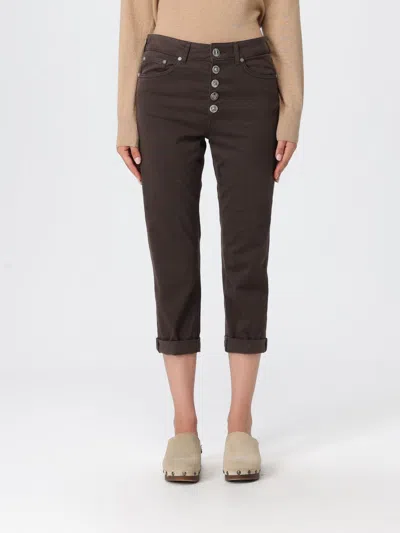 DONDUP PANTS DONDUP WOMAN COLOR BROWN,H23891032