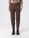Dondup Button-front Straight Trousers In Brown