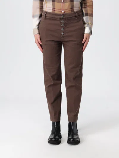 DONDUP PANTS DONDUP WOMAN COLOR BROWN,H31016032