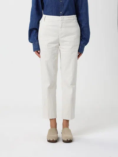 Dondup Ariel 27 Inches White Tapered Leg Trousers