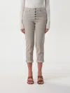 Dondup Woman Pants Light Grey Size 30 Cotton, Lyocell, Elastane In 自然色