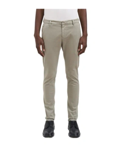 Dondup Cotton Trousers Mod. Gaubert In Neutral
