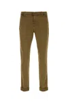 Dondup Cuffed Trousers With Pockets And Loops In Green
