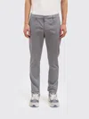 Dondup Stretch Cotton Chino Trousers In Gray