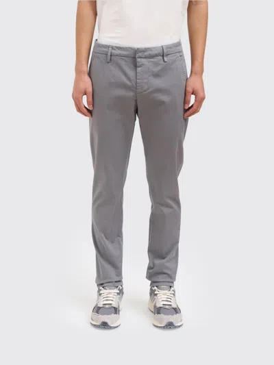 Dondup Stretch Cotton Chino Trousers In Gray