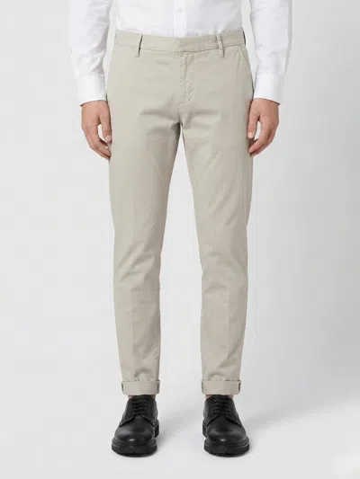 Dondup Straight-leg Cotton Trousers In Nude