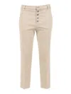 Dondup Button-front Straight Trousers In Neutral