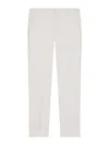Dondup Straight Trousers With Side And Back Pockets In White