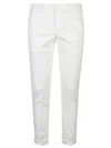Dondup Trousers Back Pockets Belt Loops Side Pockets In White