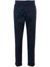 Dondup Mid-rise Tapered Chinos In Blue