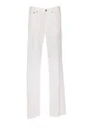 Dondup Jacklyn Trousers With Pockets And Loops In White