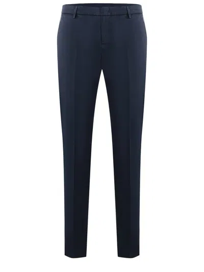 Dondup Man Pants Navy Size 34 Virgin Wool, Elastane