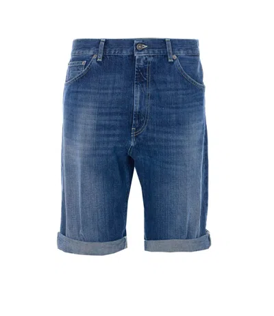 Dondup Five-pockets Denim Shorts In Blue