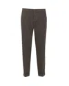 Dondup Brown Corduroy Jeans With Tailored Fit In Gray