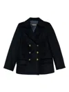 Dondup Double-breasted Coat In Blue