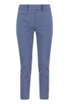 Dondup Perfect - Slim-fit Cotton Gabardine Trousers