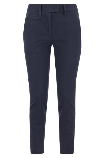 Dondup Balenciaga Black Leather Bb Belt In Blue