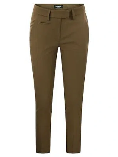 Pre-owned Dondup Perfect - Slim Fit Stretch Trousers In Green