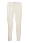 Dondup Perfect - Slim Fit Stretch Trousers In White