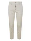 Dondup Perfect Button-fastening Trousers In Neutral