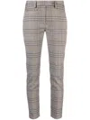 Dondup Prince Of Wales Check Cropped Trousers In Grey
