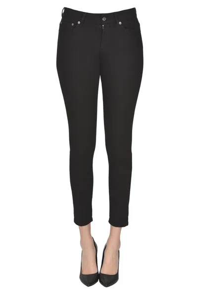 Dondup Perfect Chino Slim Trousers In Black