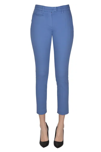 Dondup Perfect Chino Slim Trousers In Cornflower Blue