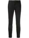 Dondup Perfect Black Cotton Trousers In Black