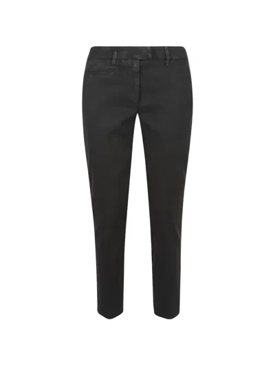 Dondup Perfect Logo-plaque Trousers In Black