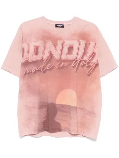 DONDUP PINK LOGO-PRINT T-SHIRT