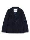Dondup Pinstripe Blazer In Blue