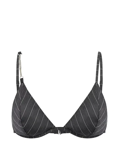 DONDUP PINSTRIPE CHAIN-LINK BRA