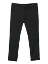 Dondup Pinstripe Cuffed Trousers In Black