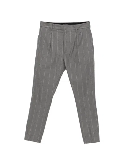 Dondup Pinstripe Pleated Trousers In Gray