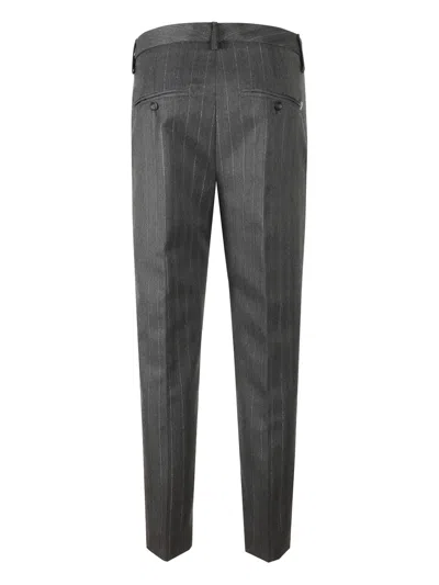 Dondup Pinstripe Trousers In Black