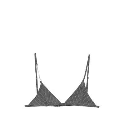 Dondup Pinstripe-pattern Chain-link Top In Gray