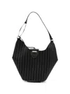 Dondup Pinstripe-pattern Ring-handle Tote Bag In Black