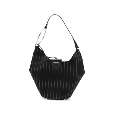 Dondup Pinstripe-pattern Ring-handle Tote Bag In Multi