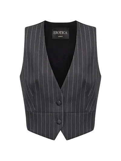 Dondup Pinstripe-pattern V-neck Waistcoat In Multi
