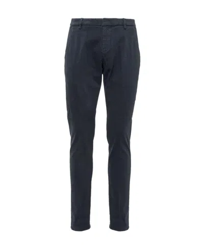 Dondup Plain Slim-fit Chinos In Black
