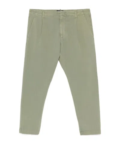 Dondup Pleat-detailed Trousers In Green