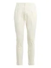 Dondup Pleated Cotton Trousers In White