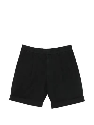 Dondup Pleated Cuffed Shorts In Black