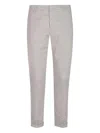 Dondup Pleated Cuffed Straight-leg Trousers In Gray
