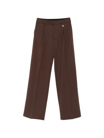 Dondup Pleated Palazzo Pants In Multi