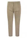 Dondup Pleated-pocket Trousers In Neutral