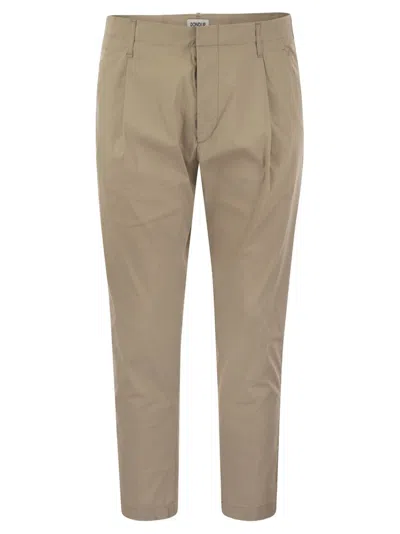 Dondup Pleated Tailored Trousers In Beige