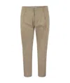 Dondup Pleated-pocket Trousers In Nude