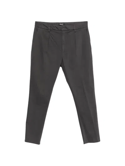 Dondup Pleated Tapered Trousers In Blue