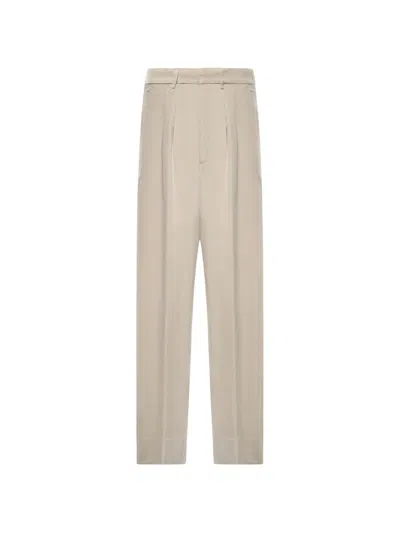 Dondup Pleated Trousers In Neutral